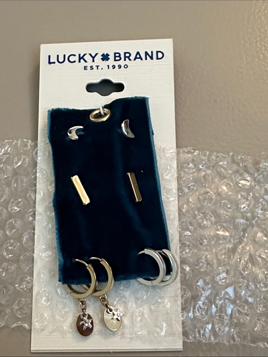 Lucky Brand Accessories - Lucky Brand Gold and Silver Mixed Metal Earring Set
